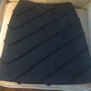 Worth Wear Denim diagonal pattern skirts, size 8